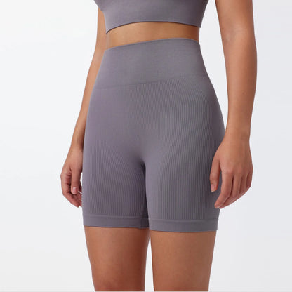 Women's Summer Loose Solid Color Yoga Pants Comfy Workout Pants Slim Female High Elastic Waist Skinny Yoga Running Sporty Shorts