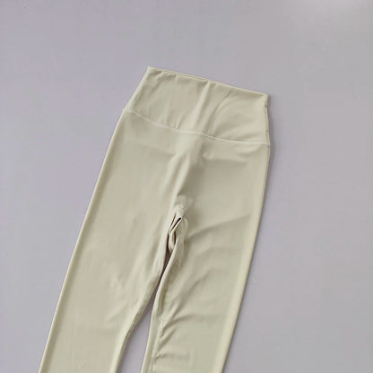 Yoga Pants Without Embarrassment and Nudity Women's High Waisted and Belly Closed Runningtight Fitting Traceless Fitness Legging