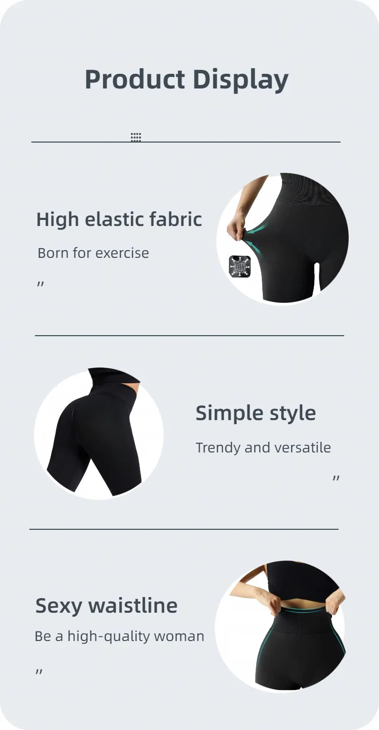 New high-waist yoga trousers for women - belly control leggings, elastic and soft workout pants, comfortable fitness pants”