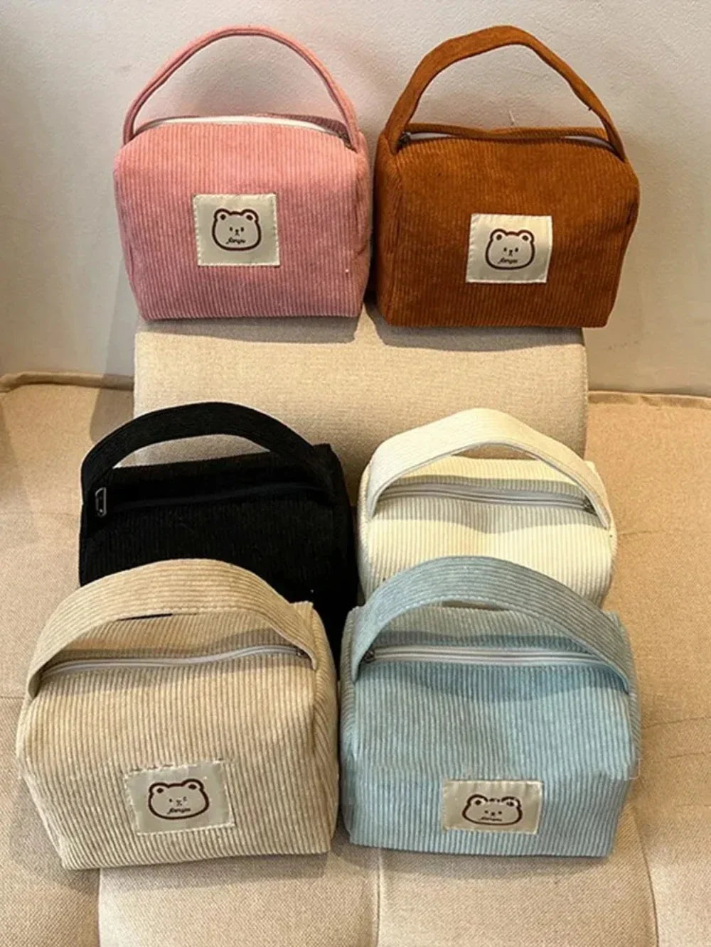 Cosmetic Bags for Women Plush Cute Handbag Summer Fashion Soft Comfortable Large Capacity Trendy Handbag for Women With Handle