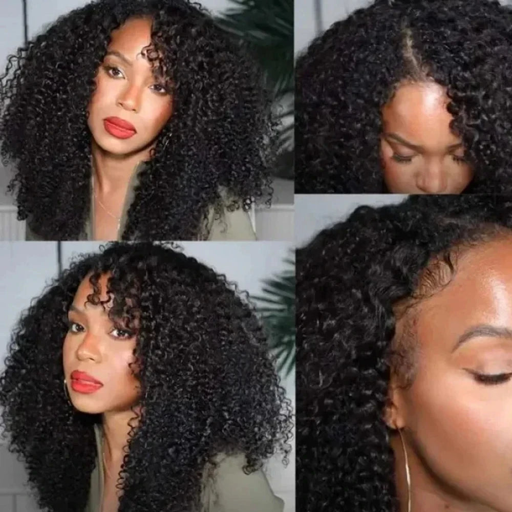 Afro Kinky Curly Bundles Brazilian 1/3 Afro Kinky Human Hair Bundles Deal 8-20" Hair Extensions Curly Human Hair Weave For Women