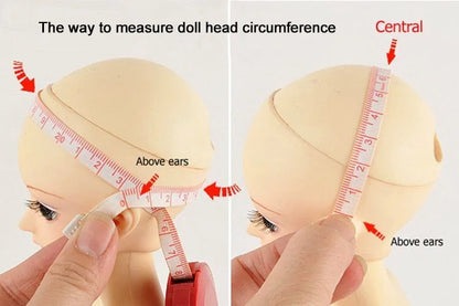 1/3 1/4 1/6 Doll's Wig for 60/45/30cm Bjd Doll Long Curly Hair with Bangs Dress Up Play House Girl Toy Doll Accessories, No Doll