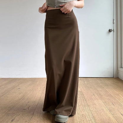 Skirts Women Long Skirt A Line Slim Bodycon Streetwear Club High Waist Sexy Elegant Splice Y2k Sheath Party Night Summer 2025