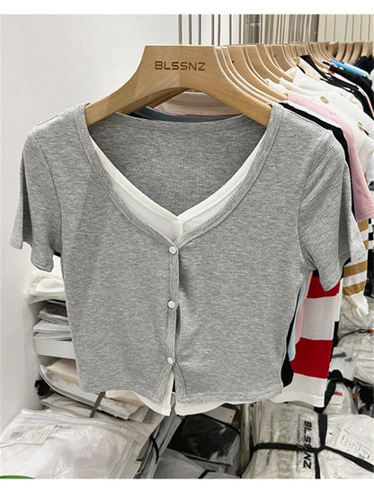 Summer Women T Shirt T-Shirt Woman Clothes Tops Tshirt Female Crop Top Tees Y2k Para Mujer Ropa De Mujer Roupas Feminina Traf