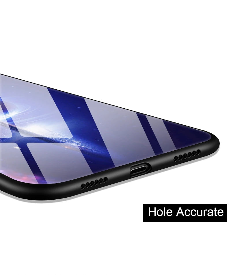 Custom Glass Phone Case for iPhone 13 14 12 7 8 Plus X 11 Pro XS MAX XR 6 SE 6s Cover DIY Customized Design Picture Name Photo