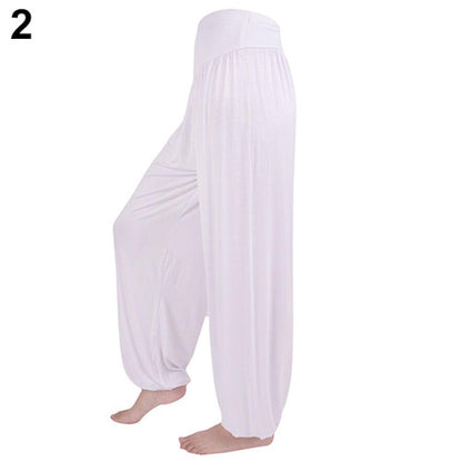 Women's Comfy Harem Yoga Loose Long Pants Belly Dance Boho Sports Wide Trousers Bloomers Dancewear Lady Sweatpants Harlan Pants