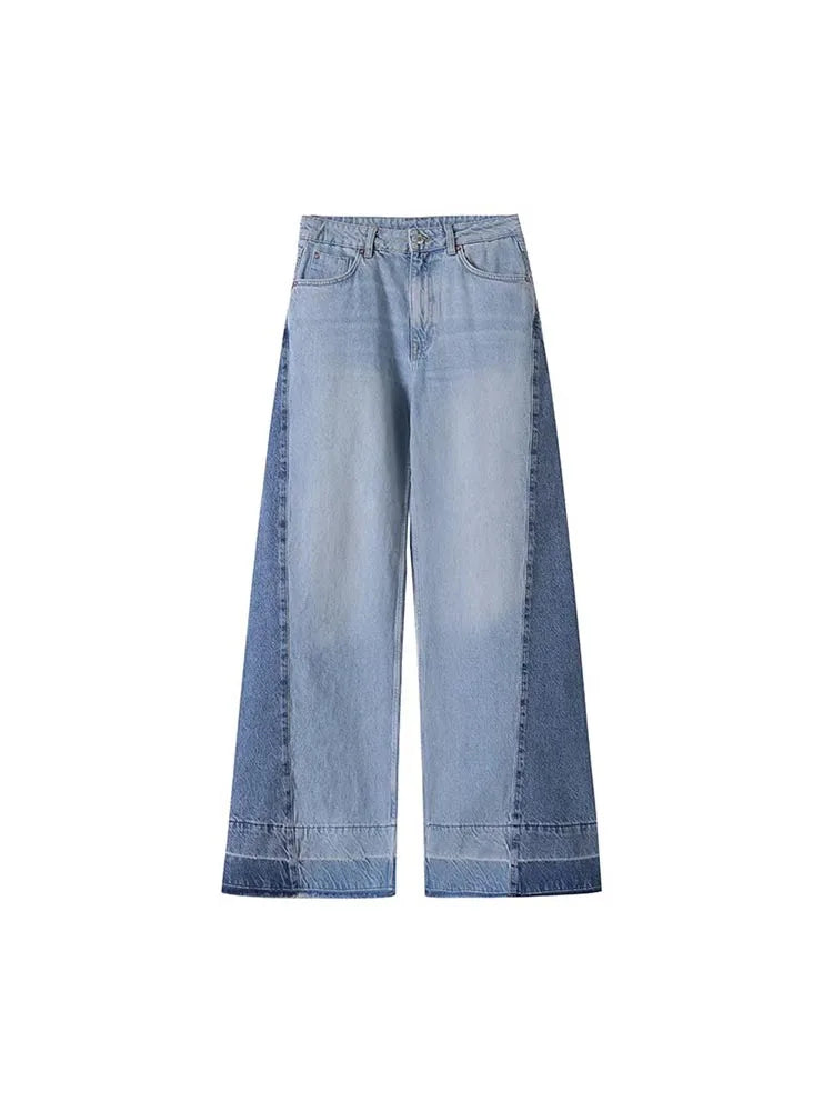 2025 Women Summer Jeans Wide Leg Pants Fashion High Waist Buttons Zipper Female Elegant Street Jeans Trousers Clothing