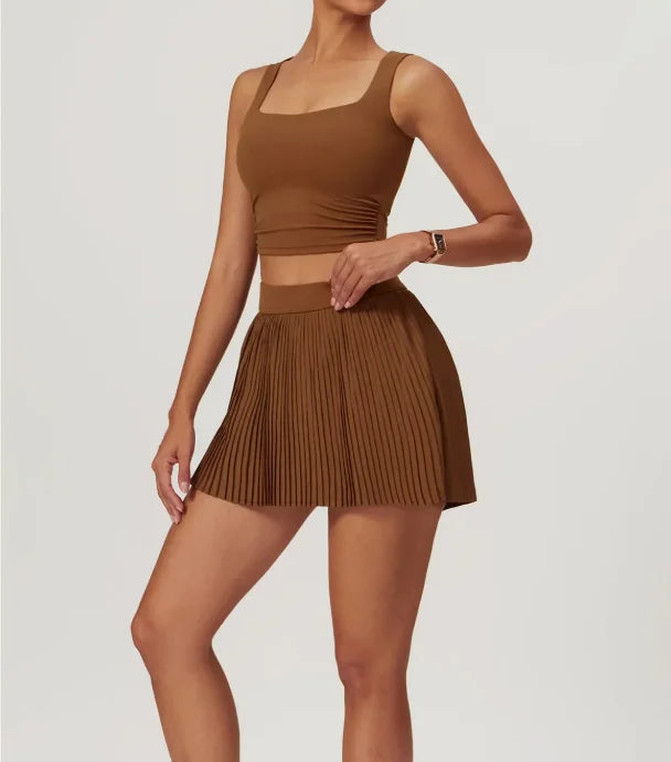 2025 Summer Fitness Skirt for Women - Quick - Dry Material Slim - Fit Design and Anti - Exposure Fake Two - Piece Style Ideal