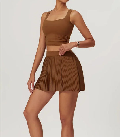 2025 Summer Fitness Skirt for Women - Quick - Dry Material Slim - Fit Design and Anti - Exposure Fake Two - Piece Style Ideal