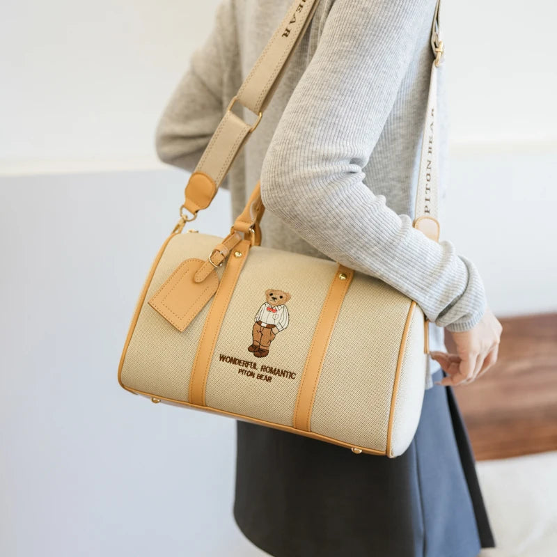 New Women Pillow Bag Large Capacity Fashion Lightweight Luggage Travel Bag Designer Retro Female Handbag Shoulder Crossbody Bags