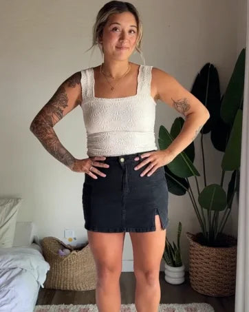 Women Cargo Skirt Denim Mini Low Waist Y2K Jean Skirts with Pockets