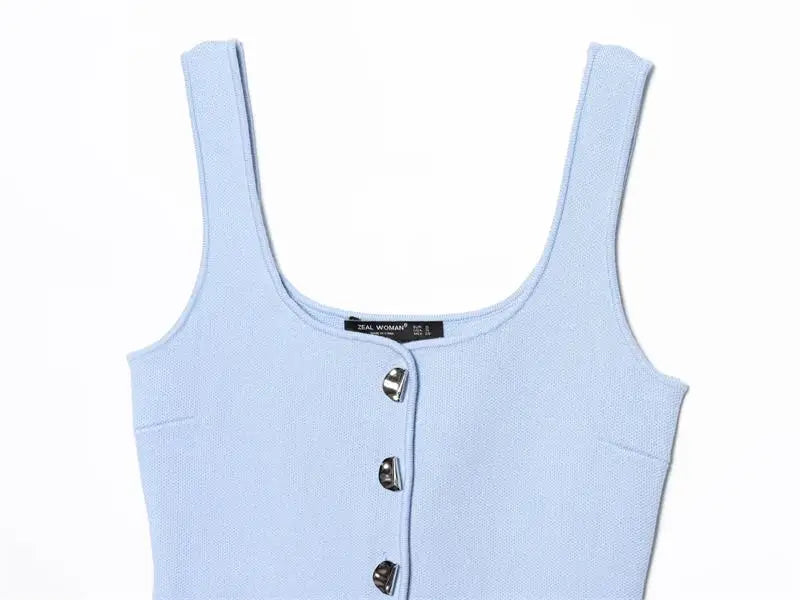 Women's 2025 New Summer Tops Chic Elastic Slim Elegant Holiday Women's Tops Summer Street Fashion Youth Tank Tops