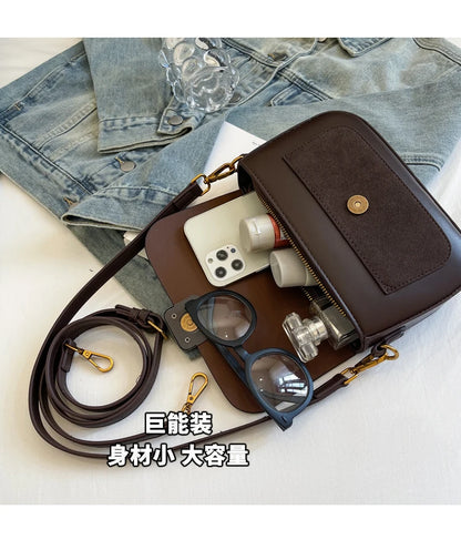 Women's Bag 2025 Autumn and Winter Simple Fashion Small Square Bag Korean Style High-Grade Fashion All-Match Casual Shoulder Bag