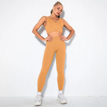 Ribbed Yoga Leggings Women Sports Pants Tights Seamless Sport Femme Gym Leggins Workout Fitness Pants Athletic Wear