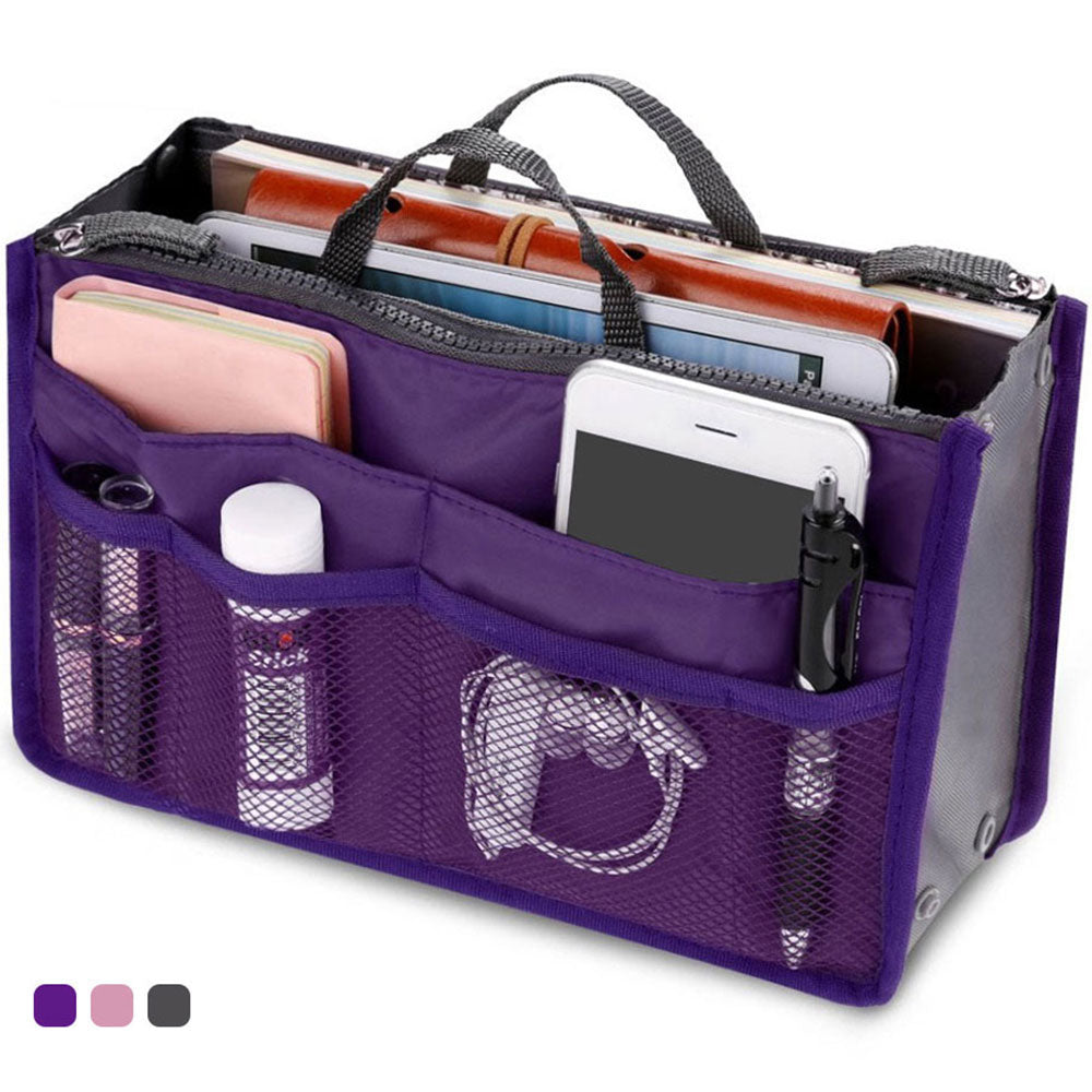 Women Make Up Cosmetic Bag Travel Handbag Nylon Large Container Make Up Case Organizer Bags Ladies Foldable Purse Clutch Bag