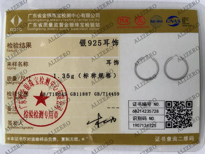 925 Sterling Silver Earrings Fashion Pretty Nice  Women Party 5CM Round Jewelry Big Circle Lady Wedding