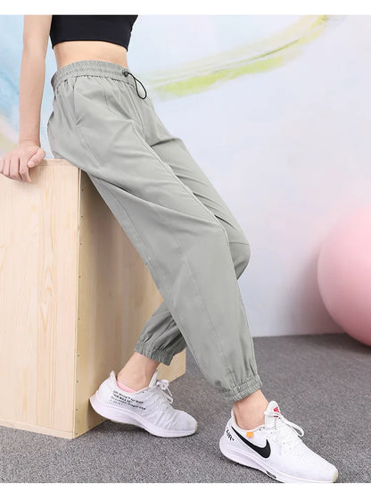 Women Yoga Training Pants Sports Trousers Exercise Fitness High Waist Sportswear Running Jogging Pants Workout Yoga Sweatpants