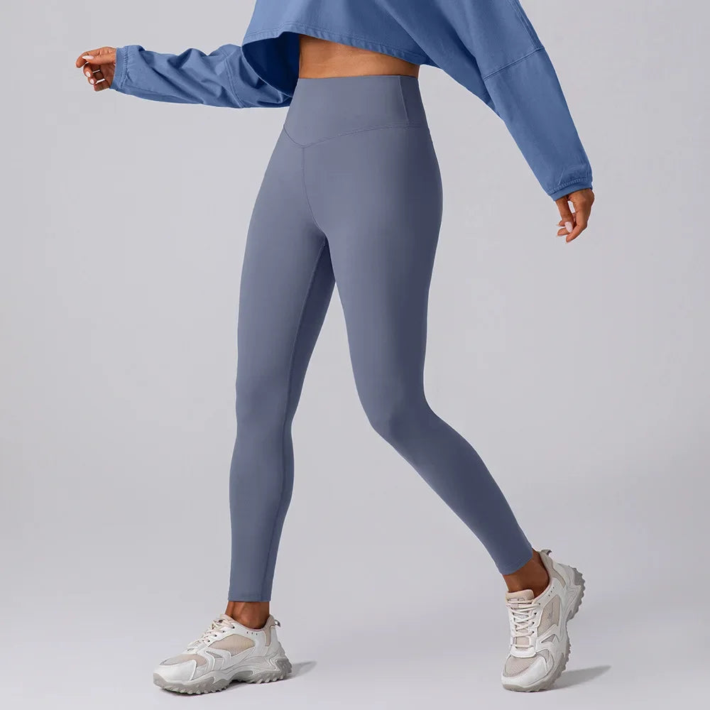 Women's Quick-drying Yoga Pants 2025 High Waist Nude Feeling Gym Leggings Hip Lift Fitness Workout Leggings Running Sports Pants