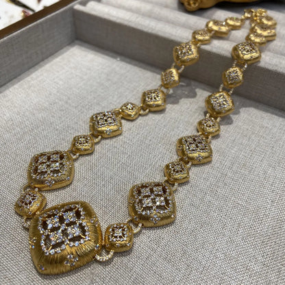 Women Hand-brushed two-color Gold Ring Earrings Necklace Bracelet