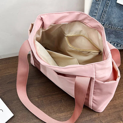 Women's Bag Solid Color Tote Bag Commuting Shoulder Bag Leisure Simple Mommy Go Out Bag Large Capacity Nylon Handbag