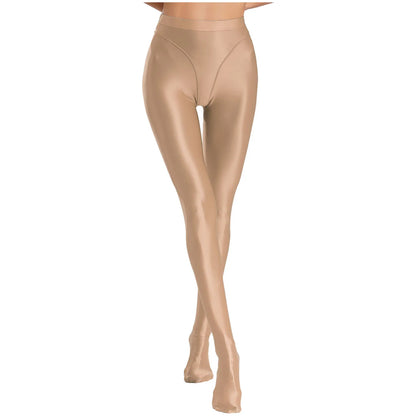 Womens Gymnastic Yoga Pants Leggings High Waist Stretchy Glossy Pantyhose Silky Skinny Pantyhose Role Play Nightclub Wear