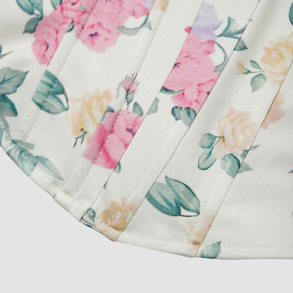 Women Floral Top Sexy Spicy Girl Tank Top Low cut Open Back Flower Wrapped Chest Diamond Fish Bone Strap Waist Vest Tank Top