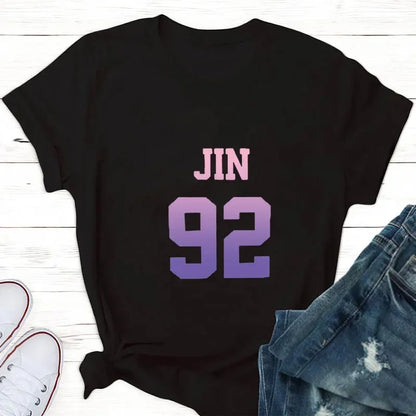 Tops for Women V(taehyung) Jungkook Fan T Shirt Women Suga Kpop Harajuku Tshirt Woman Tshirts Aesthetic Clothes