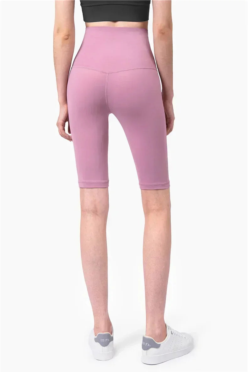 Five Yoga Pants Women Skinny High Waisted Hip Lifting Fitness Yoga Shorts