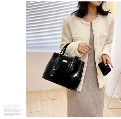 Women Handbags High Quality Patent Leather Women's Bag Fashion Shoulder bag Luxury Tote bag+card package Designer Messenger Bags