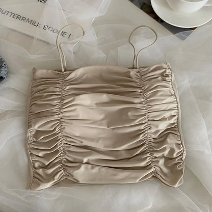 Women Crop Tops Sexy Tank Top For Lady Summer Tube Tops With Cups Female Underwear Lingerie Woman Clothing Girls Camisole Vest