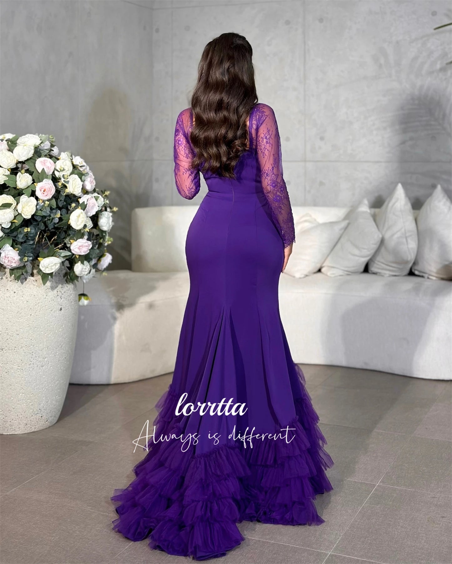 Customized Woman Wedding Party Dress Fishtail Cut Purple Evening Cocktail Dresses Women 2025 Robe De Soiree Femmes Prom Dreeses