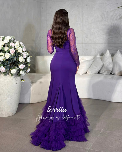 Customized Woman Wedding Party Dress Fishtail Cut Purple Evening Cocktail Dresses Women 2025 Robe De Soiree Femmes Prom Dreeses