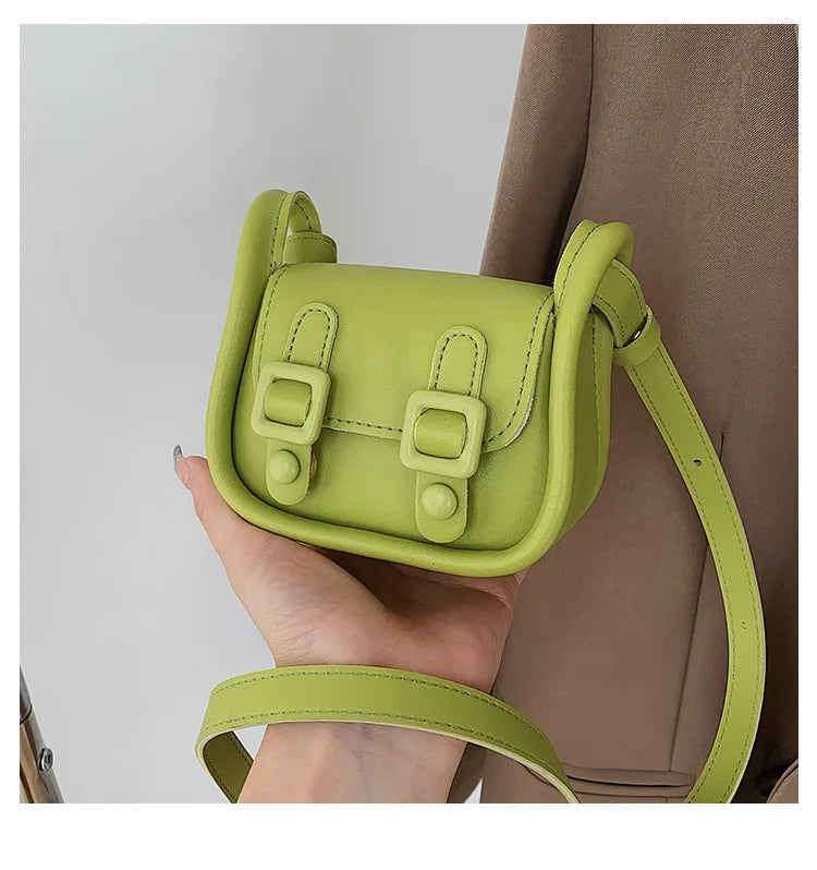 Women Bags Trendy Fashionable Retro Shoulder Bag Casual Crossbody Bag Children Messenger Bag Kids Bags for Girl Solid Wallet 가방