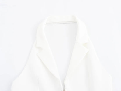 2025 Women Sexy Backless Strapless Halter Corset Tops Side Zipper Lady Slim Camis Female Solid Chic Tops