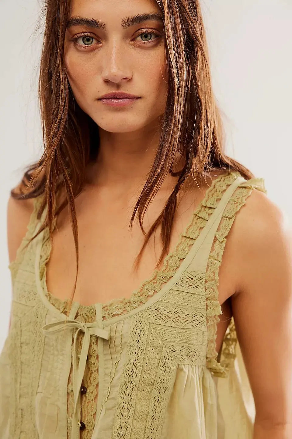 Women Sexy Crop Tops Sleeveless Boho Free Style Tank Tops Splice Lace Hippie Tops Button Down Summer Caimis Tee Top Female Cloth