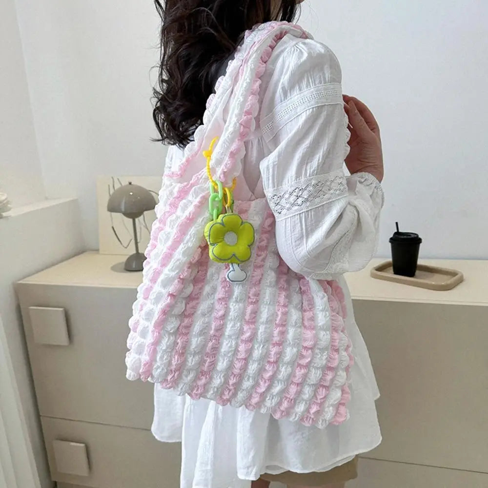 Women Girls Large Capacity Shoulder Bags Female Tote Bags Underarm Bags Causual Shopping Handbags(Pendants not included)
