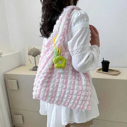 Women Girls Large Capacity Shoulder Bags Female Tote Bags Underarm Bags Causual Shopping Handbags(Pendants not included)