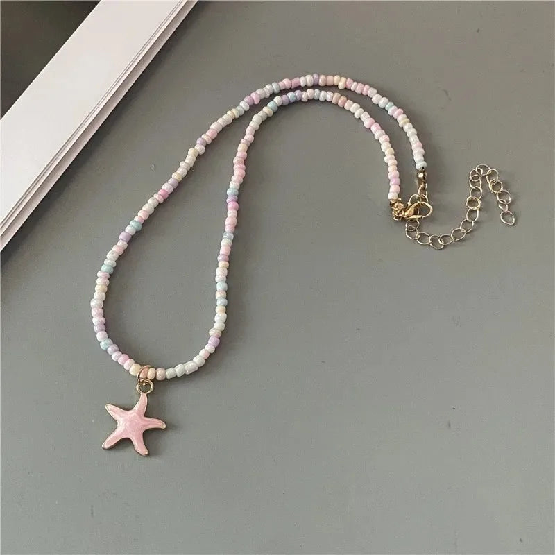 Elegant Spring Summer Necklace for Women Girls Cute Romantic Short Neck Jewelry Party Wedding Gift Fashion Pendant Accessories