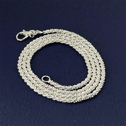 Exquisite 925 sterling silver sparkling necklace for women engagement party jewelry gifts