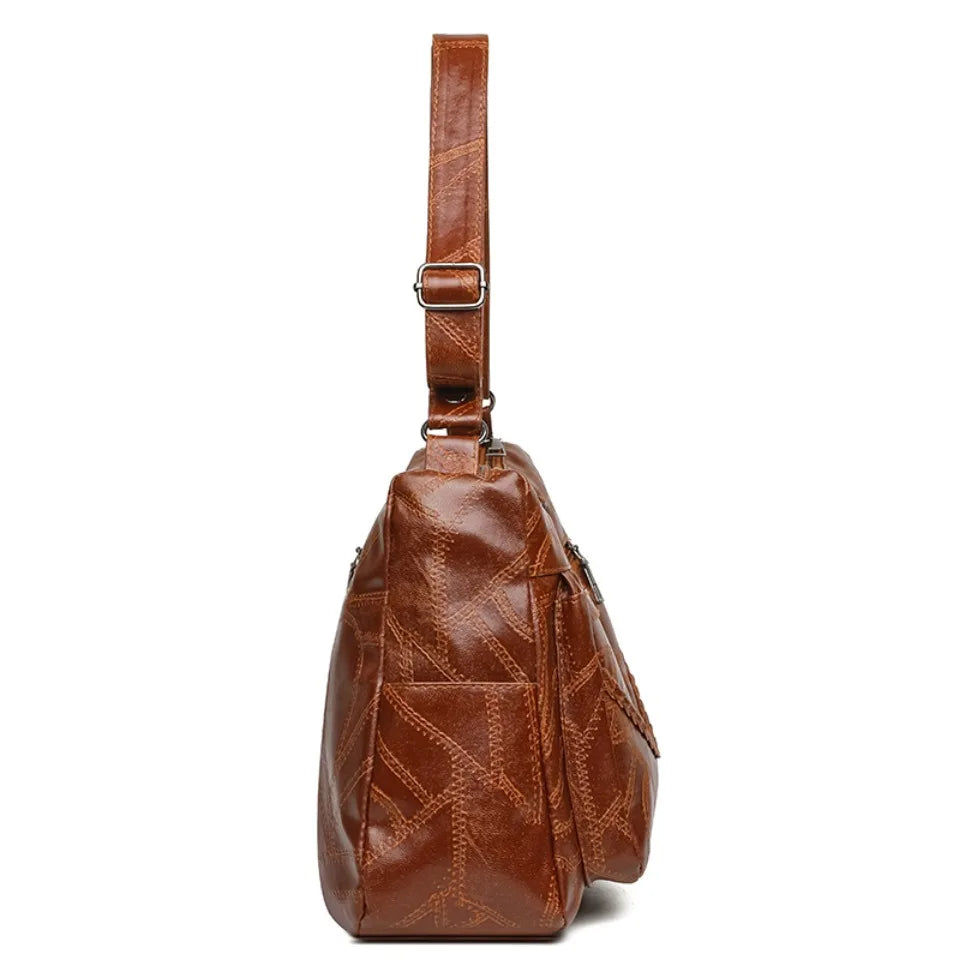 Light Women's Bags for Mom Multi-pocket Design Ladies Crossbody Shoulder Bags Vintage Pu Leather Purses and Handbags Sac A Main