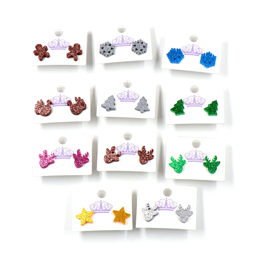 ST065 Acrylic Caterpillar Dangle Earrings Summer Earrings Glitter Acrylic Earrings