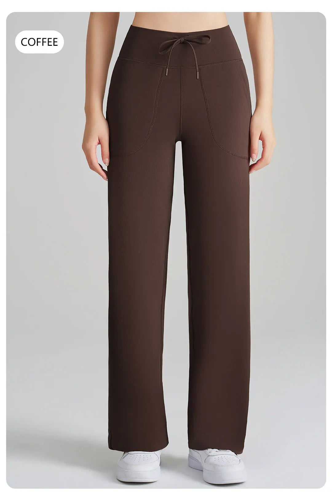 Women's High Waist Stretch Yoga Pants Quick Dry Breathable Loose Running Pants Gym Outdoor Training Pants