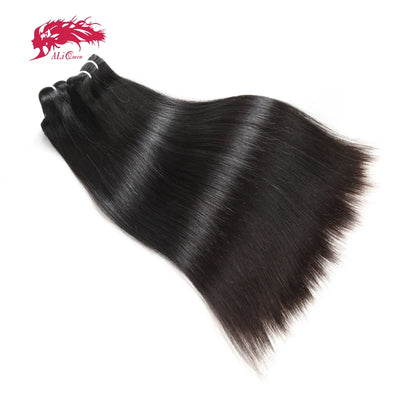 Ali Queen Double Drawn Hair Bundles Straight Human Hair Bundles Virgin Hair Weave For Women Indian 100% Human Hair Extensions
