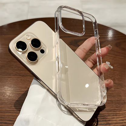 Luxury Shockproof Clear Bumper Cases For iPhone 16 15 14 13 12 11 Pro Max Plus Transparent Soft Acrylic Phone Cover Accessories