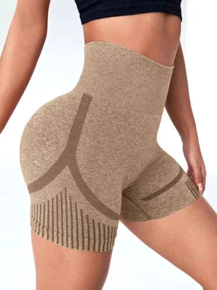 Women Yoga Shorts High Waist Workout Shorts Fitness Yoga Lift Butt Fitness Ladies Gray Yoga Gym Running Short Pants Sportswear