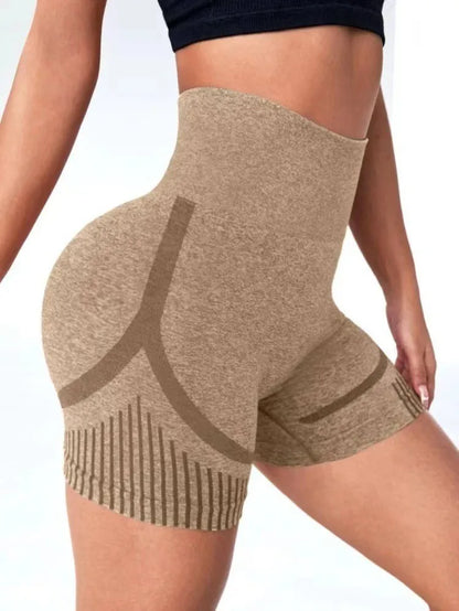 Women Yoga Shorts High Waist Workout Shorts Fitness Yoga Lift Butt Fitness Ladies Gray Yoga Gym Running Short Pants Sportswear