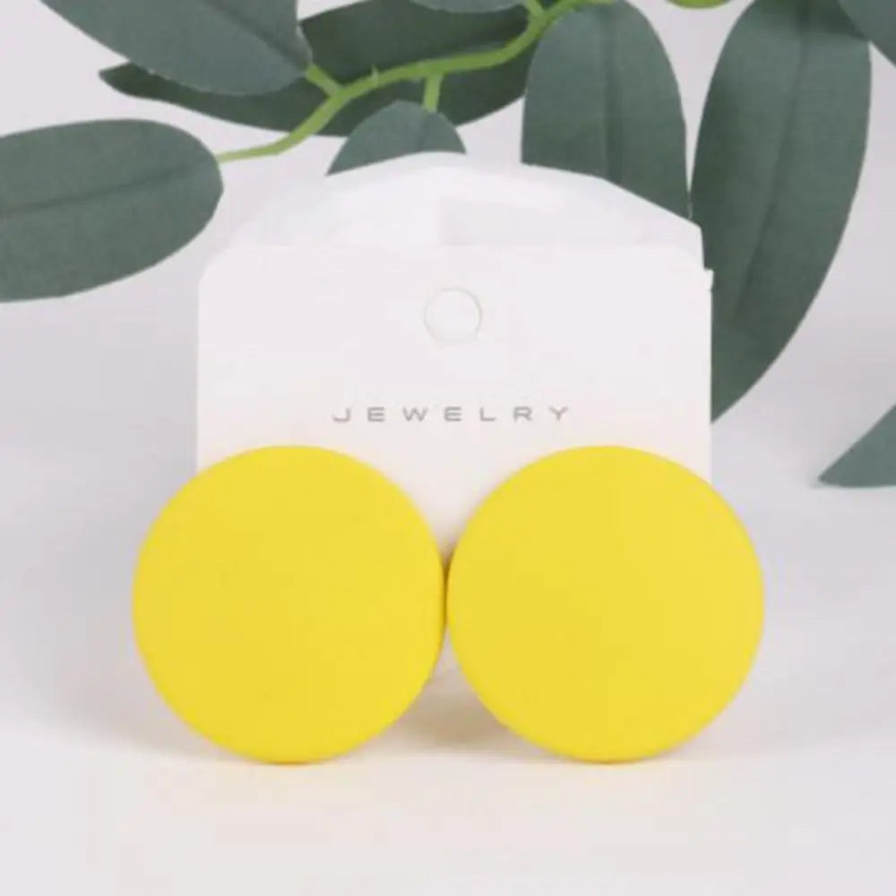 High Quality Exaggerated Acrylic Round Earrings Colorful Dangle Earrings Simple And Versatile Earrings Fashion Earrings