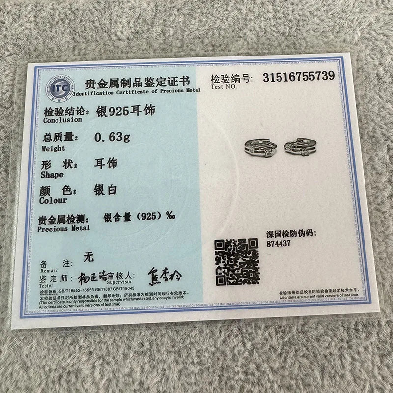 925 Sterling Silver Earrings  Creative Hot Sexy Jewelry For Women Gift Customized Korean Earrings