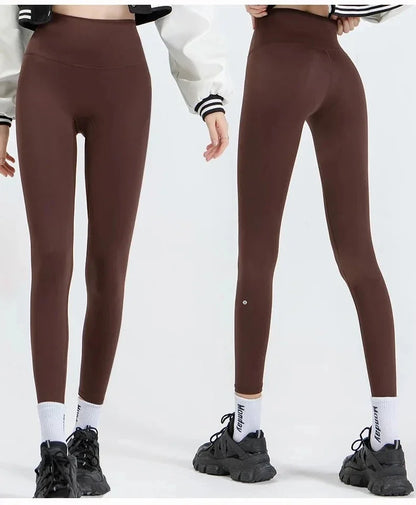 High Waisted Nude Feeling No Embarrassment Line Yoga Pants Women Stretch Firming Lift Hip Sports Fitness Bottom Pants