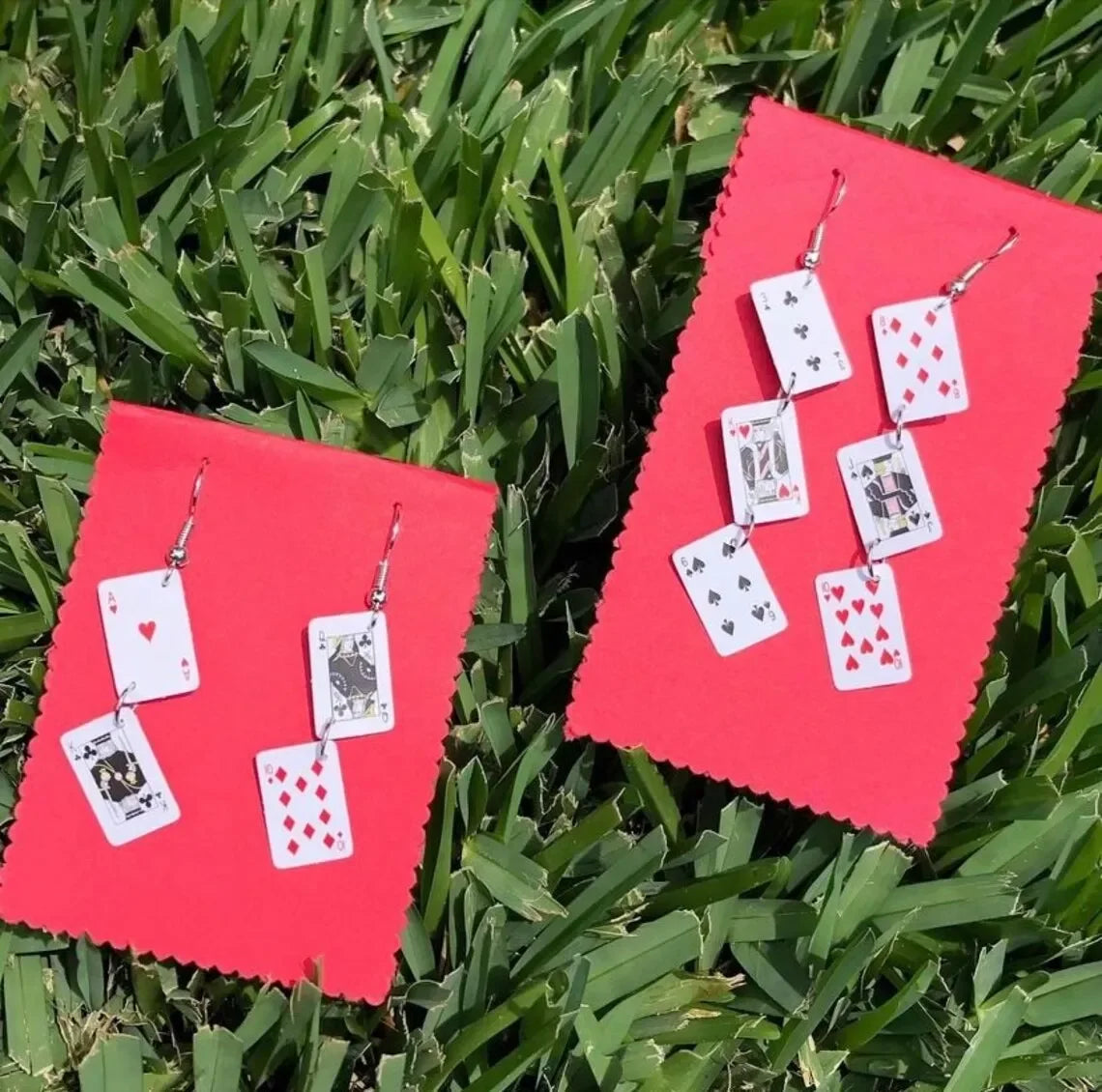 Playing Card Earrings Jewel Classical Handmade Loveliness Punk Jewellery Gorgeous Wedding Statement Women for Her Gift